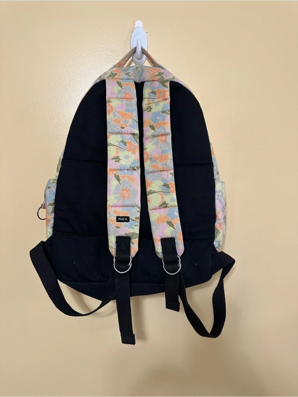 RVCA Holden Backpack Pastel Floral Print Teen Tween Girls' Back To School Yellow